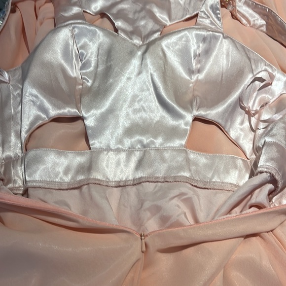 Miss Anne Long Dress Gown with Sparkling Clear Beads & Sequins to Cut Out Bodice - Picture 10 of 15